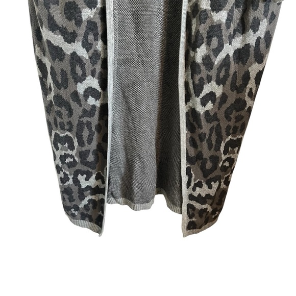 MOUSSY Snow Leopard Print Duster Cardigan Sweater - Picture 4 of 10